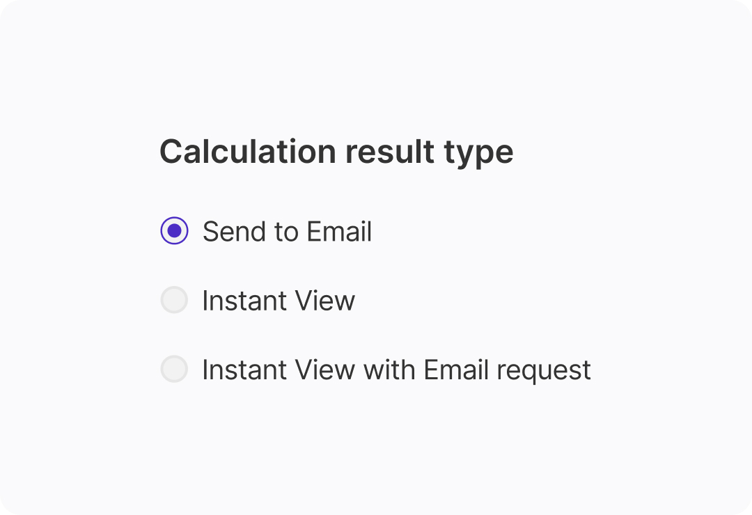 calculation result type for calorie calculator cloud